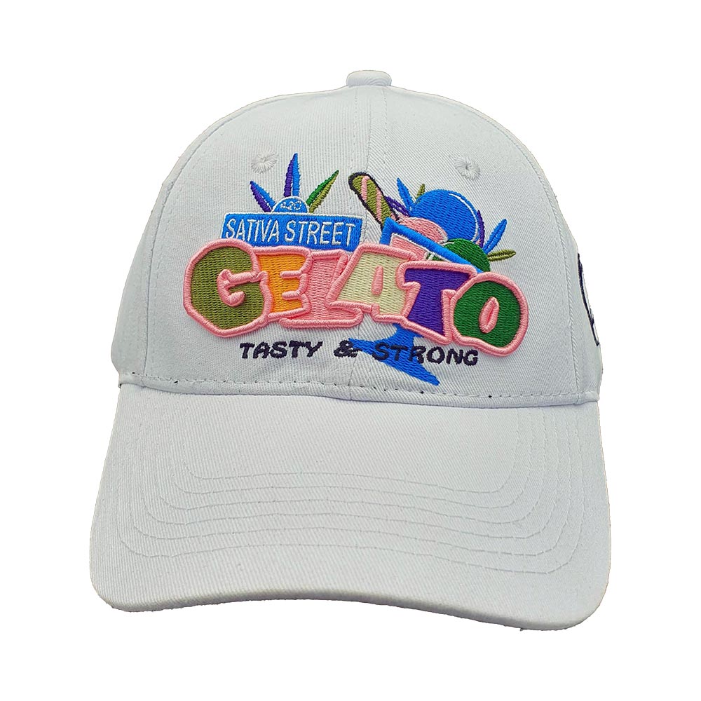 Gelato Strain Strapback Hat - White - Afbeelding 5