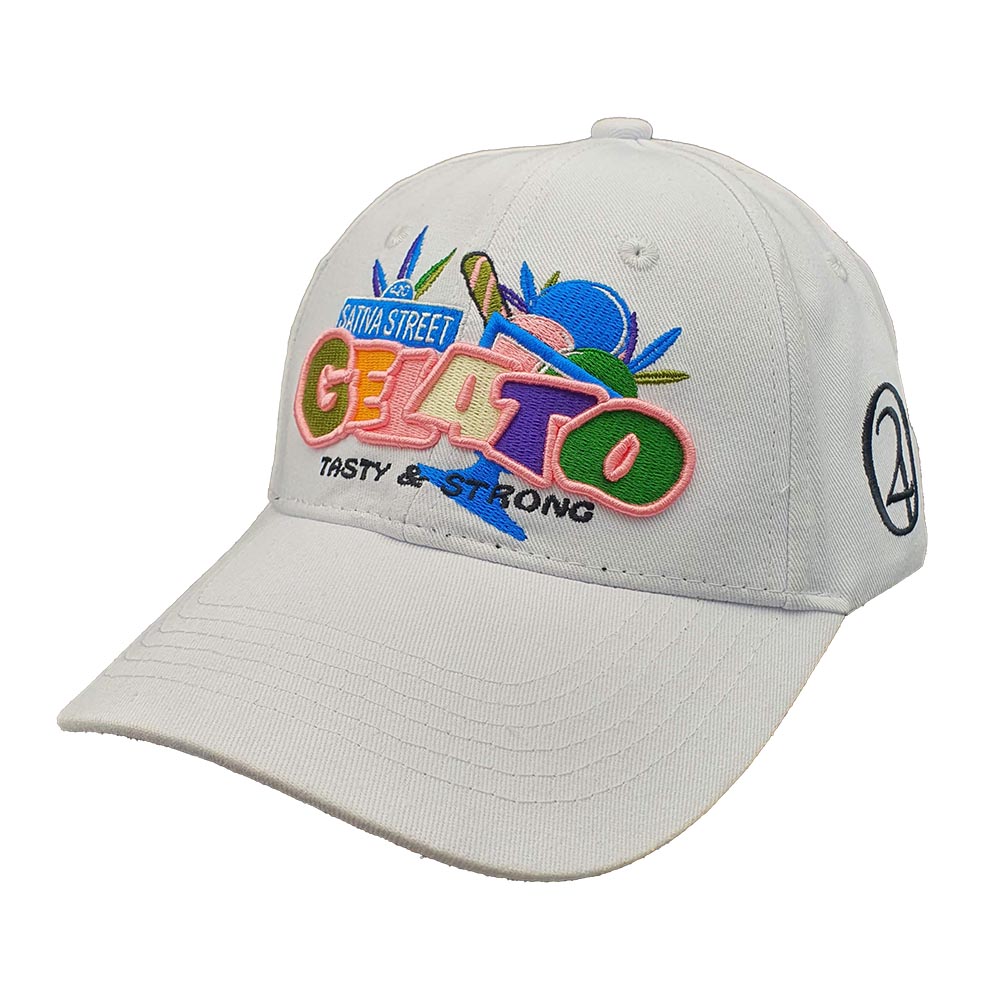 Gelato Strain Strapback Hat - White